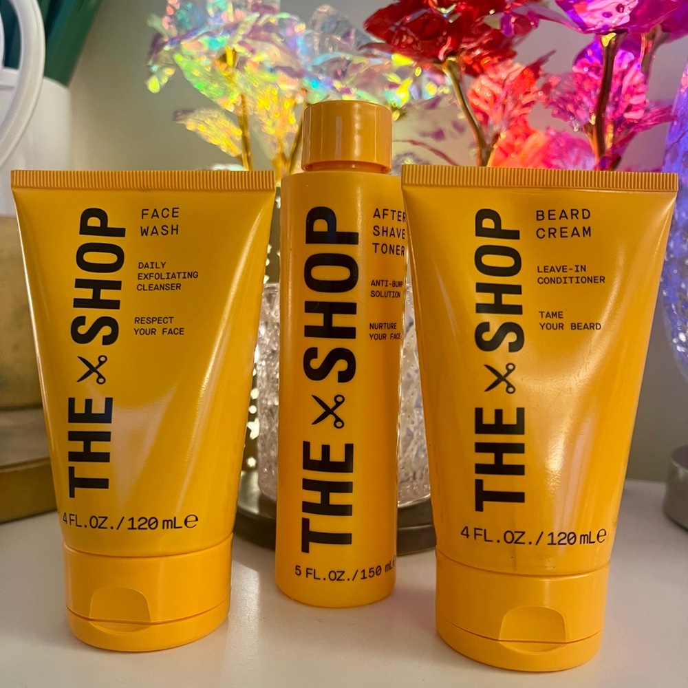 The SHOP Mens 3 piece •face wash •beard cream, •aftershave toner NEW Sealed